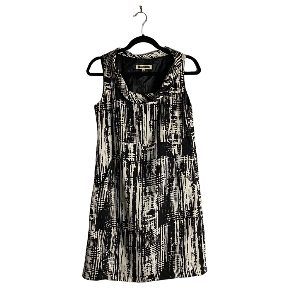 Serrani Women's Patterned Sleeveless Mini Evening Dress Sz 8
